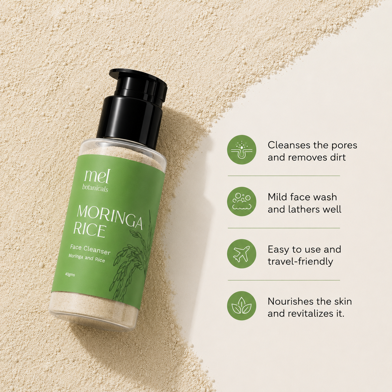 Moringa Rice(Powder Cleanser) | 40gms