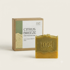 Citrus Breeze| Lemon & Cedarwood Peppermint Soap (100 Gms)